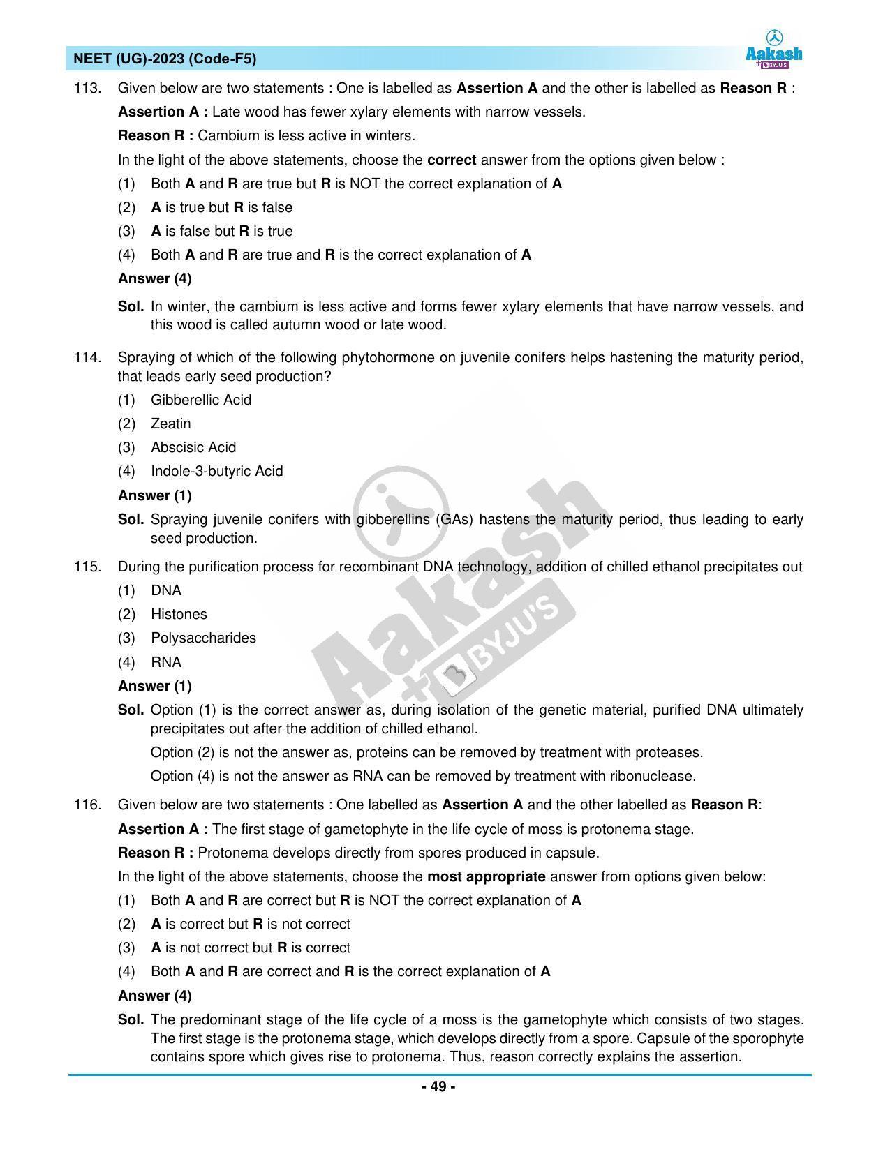 NEET 2023 Question Paper F5 - Page 49