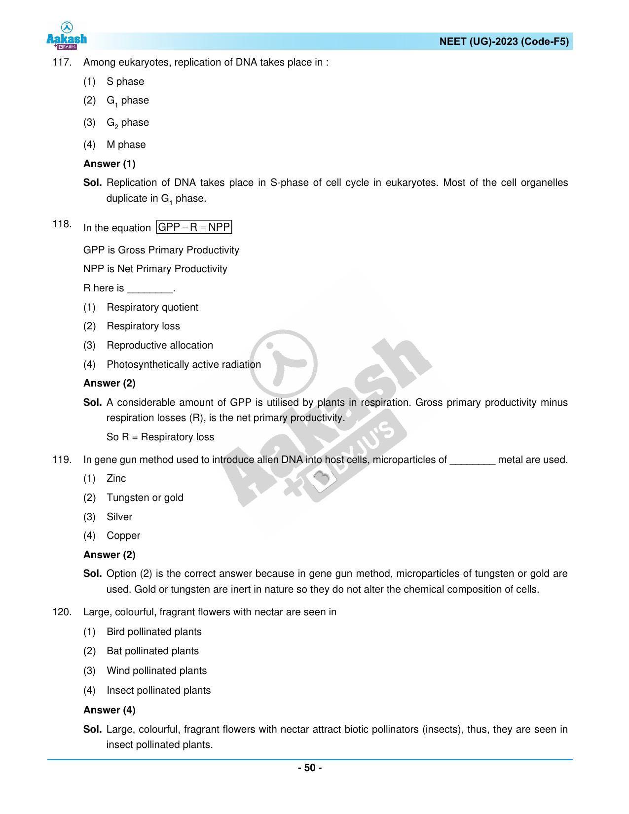 NEET 2023 Question Paper F5 - Page 50