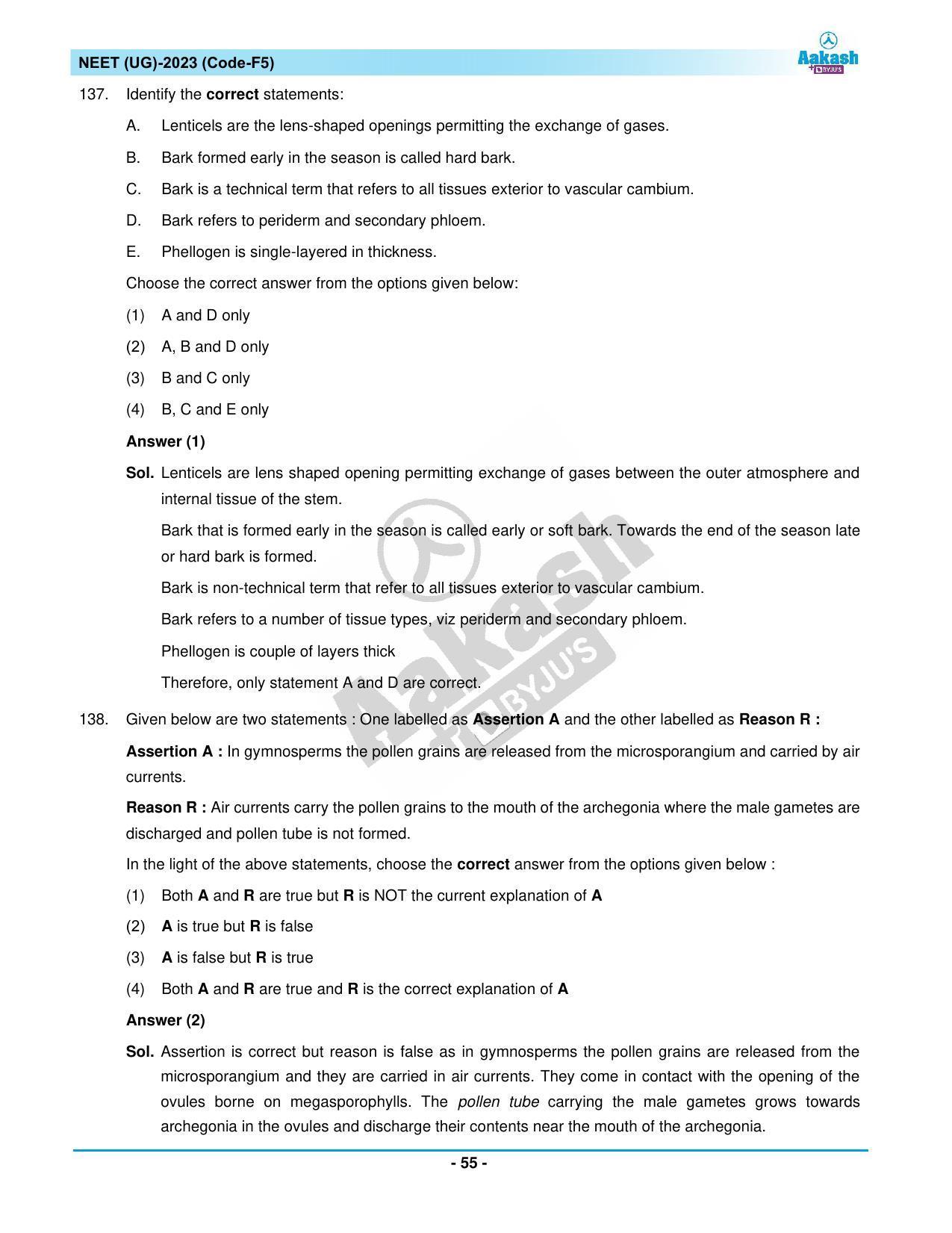 NEET 2023 Question Paper F5 - Page 55