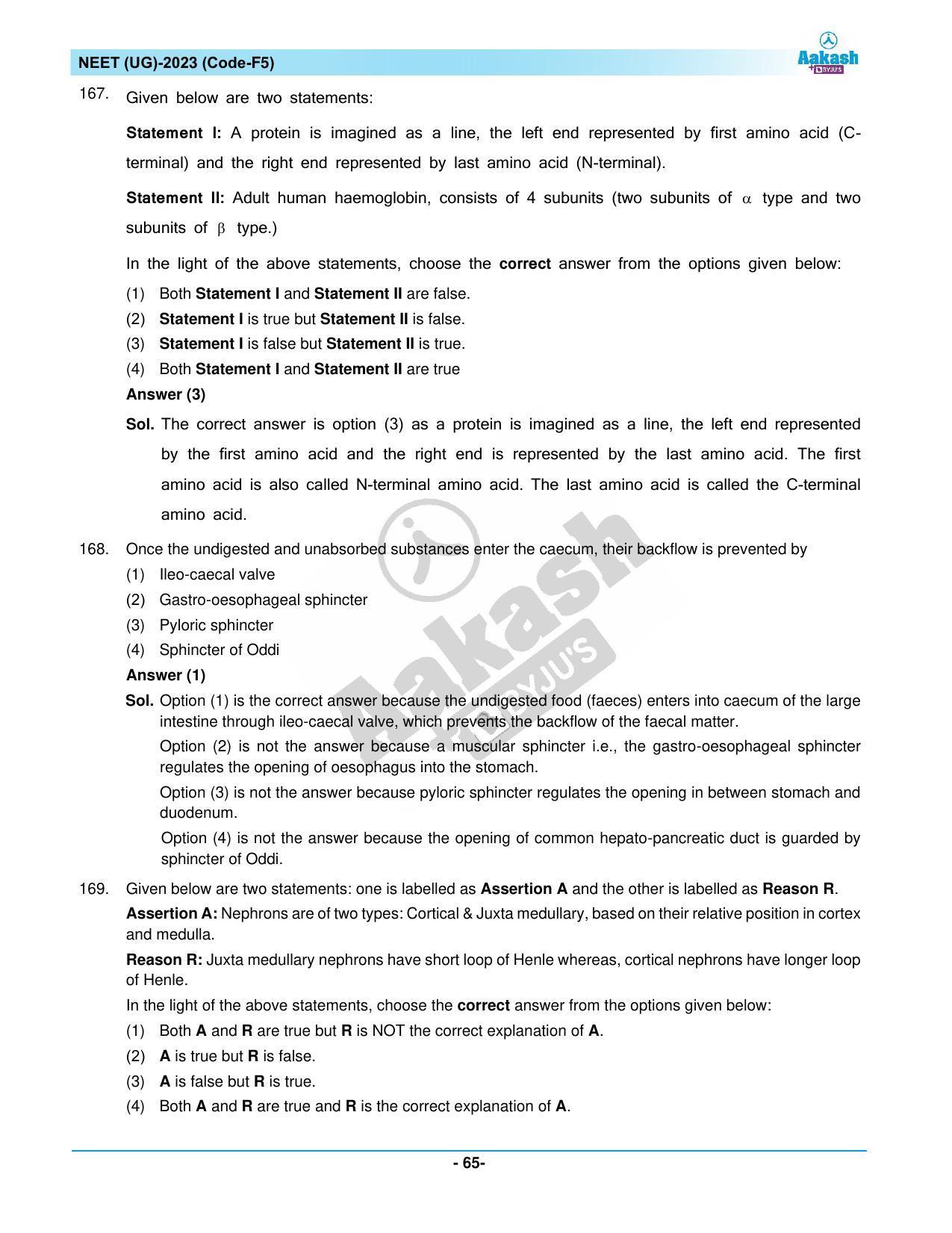 NEET 2023 Question Paper F5 - Page 65
