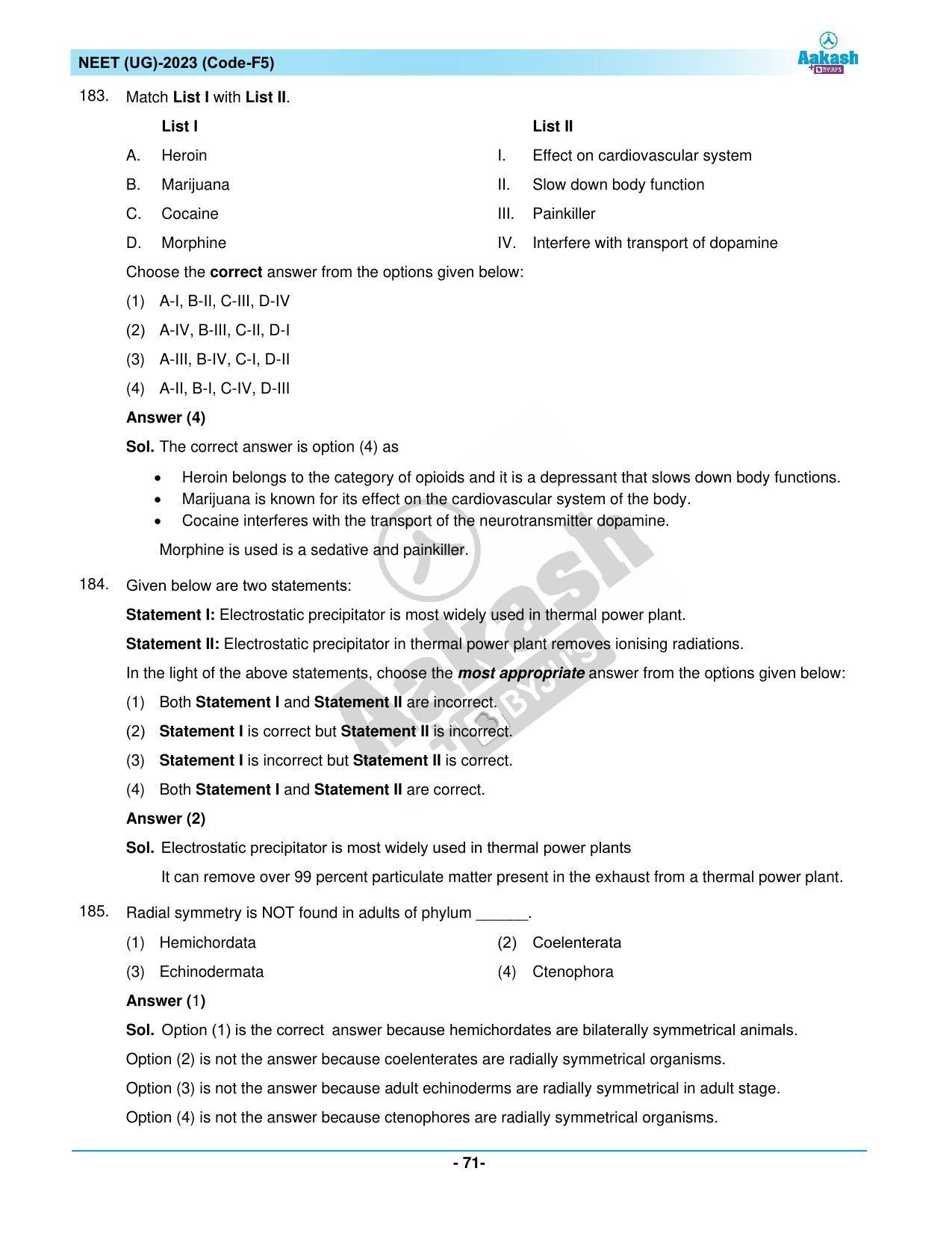 NEET 2023 Question Paper F5 - Page 71