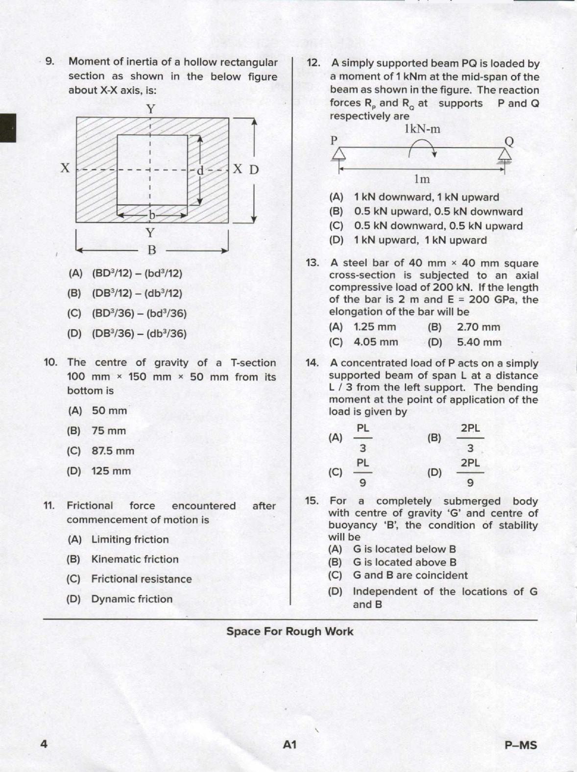 Karnataka PGCET 2020 Mechanical Engineering Question Paper - Page 4