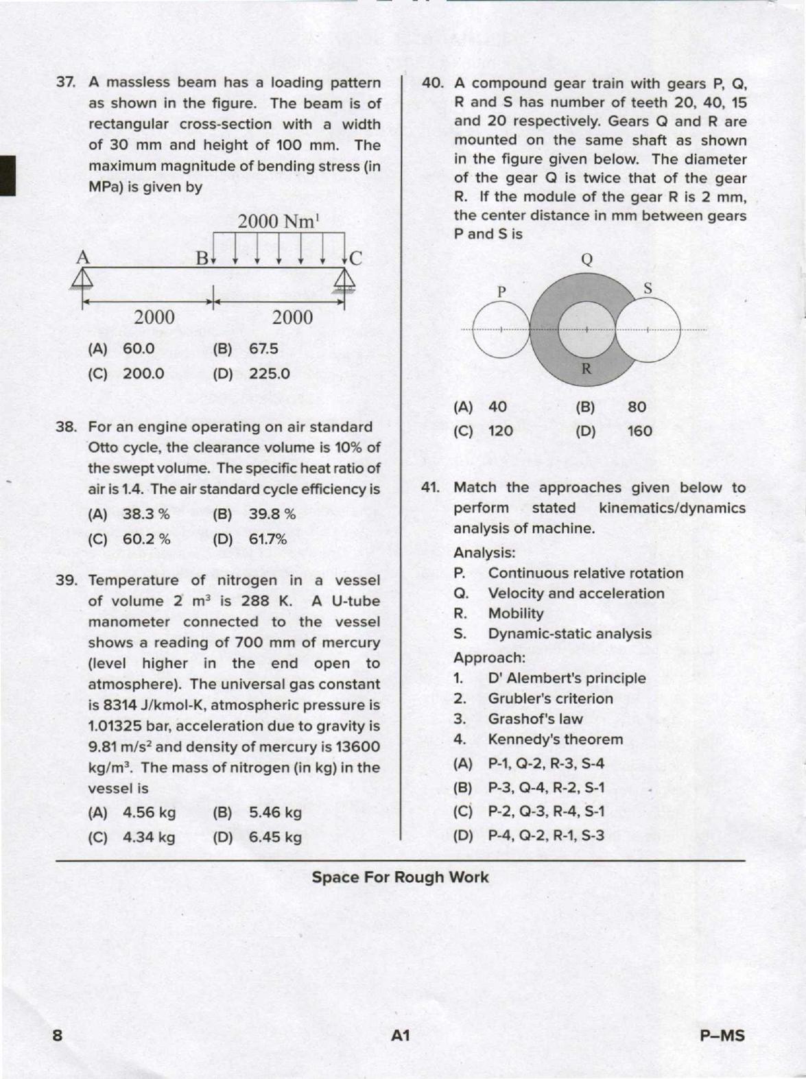Karnataka PGCET 2020 Mechanical Engineering Question Paper - Page 8