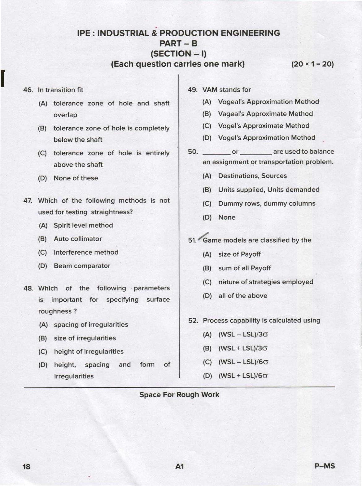Karnataka PGCET 2020 Mechanical Engineering Question Paper - Page 18