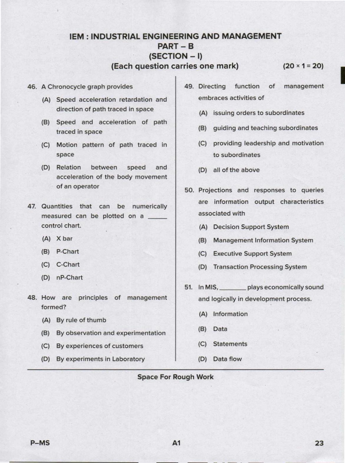 Karnataka PGCET 2020 Mechanical Engineering Question Paper - Page 23