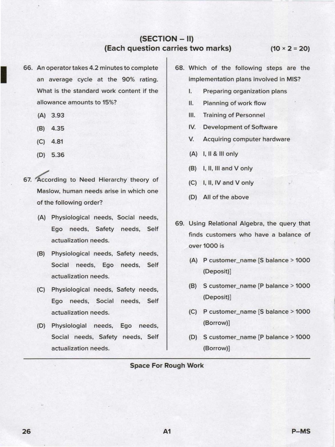 Karnataka PGCET 2020 Mechanical Engineering Question Paper - Page 26