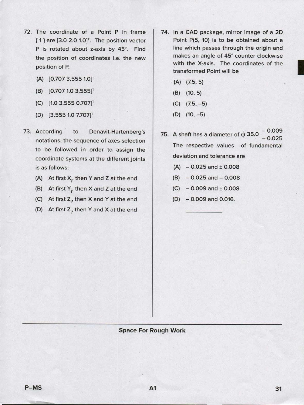 Karnataka PGCET 2020 Mechanical Engineering Question Paper - Page 31