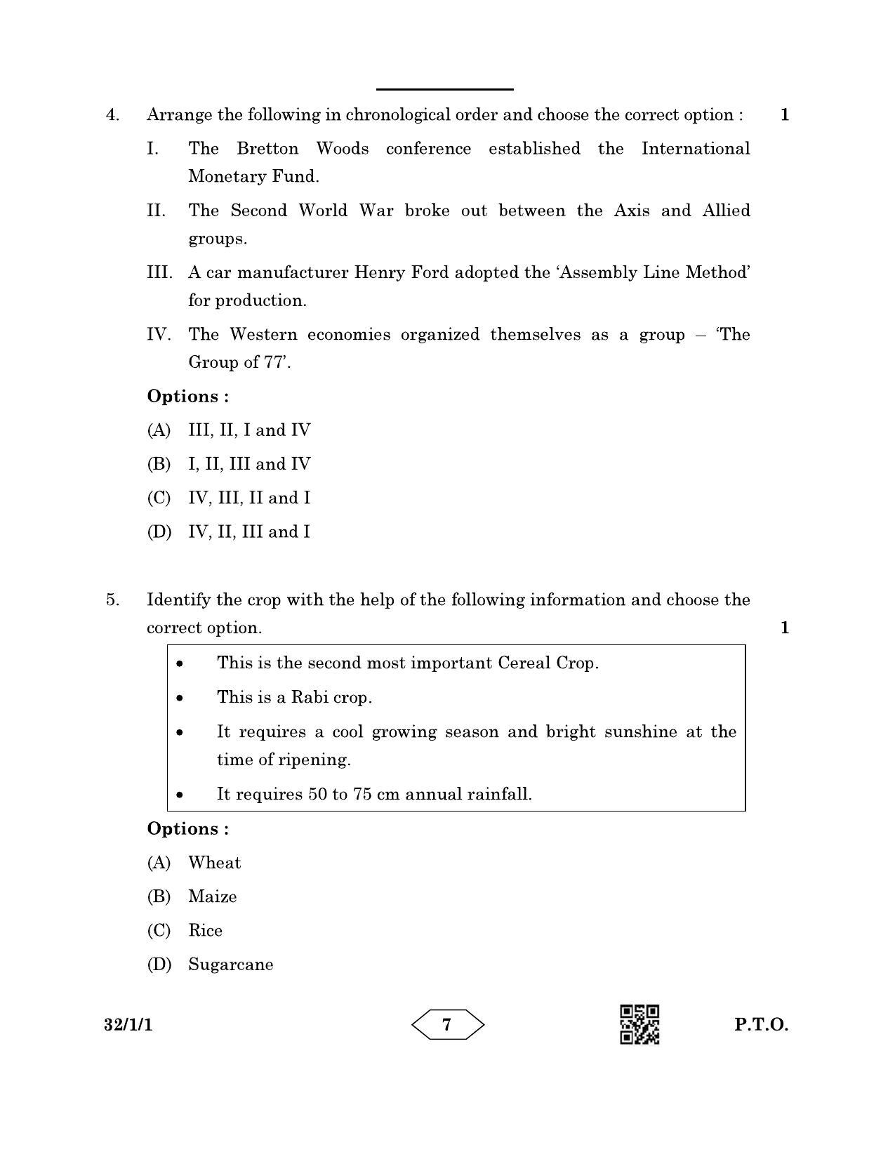 CBSE Class 10 32-1-1 Social Science 2023 Question Paper - Page 7
