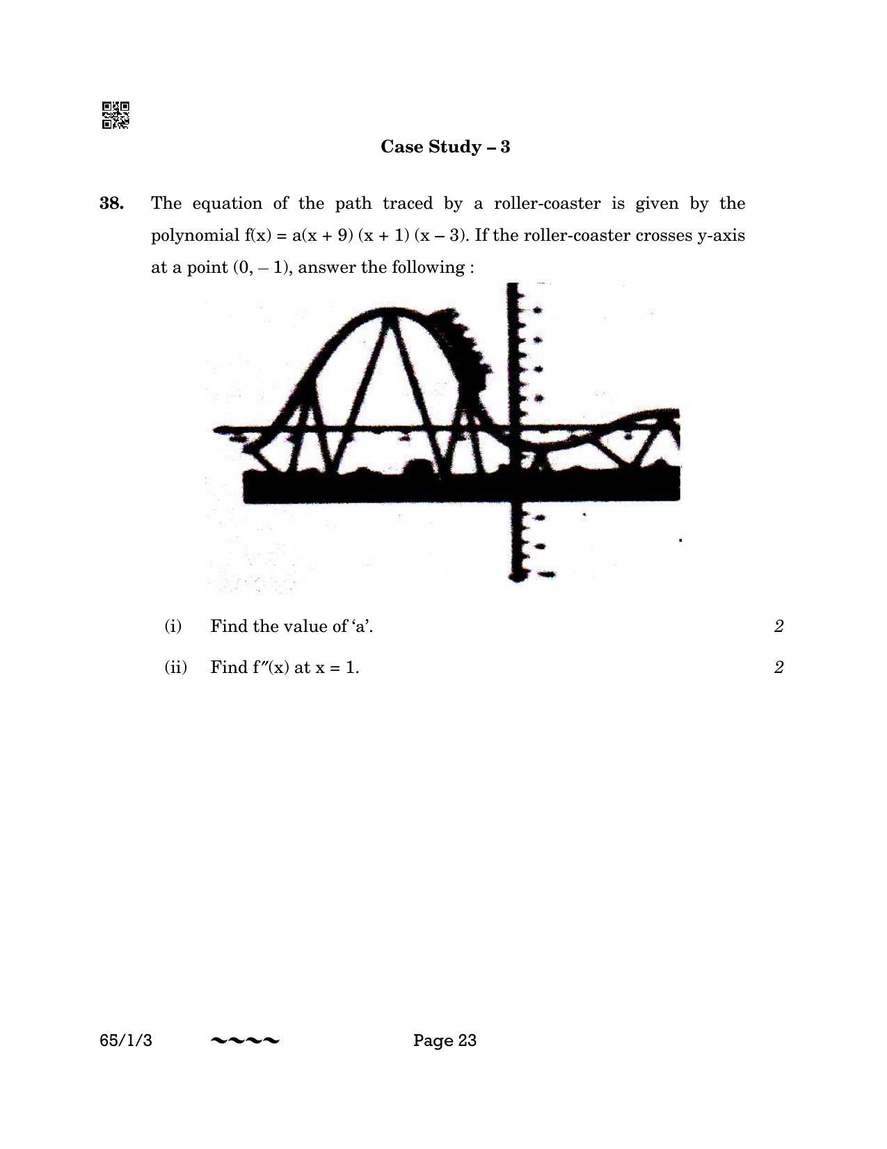 CBSE Class 12 65-1-3 MATHEMATICS 2023 Question Paper - Page 23