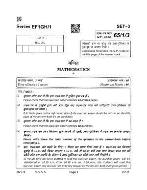 CBSE Class 12 65-1-3 MATHEMATICS 2023 Question Paper