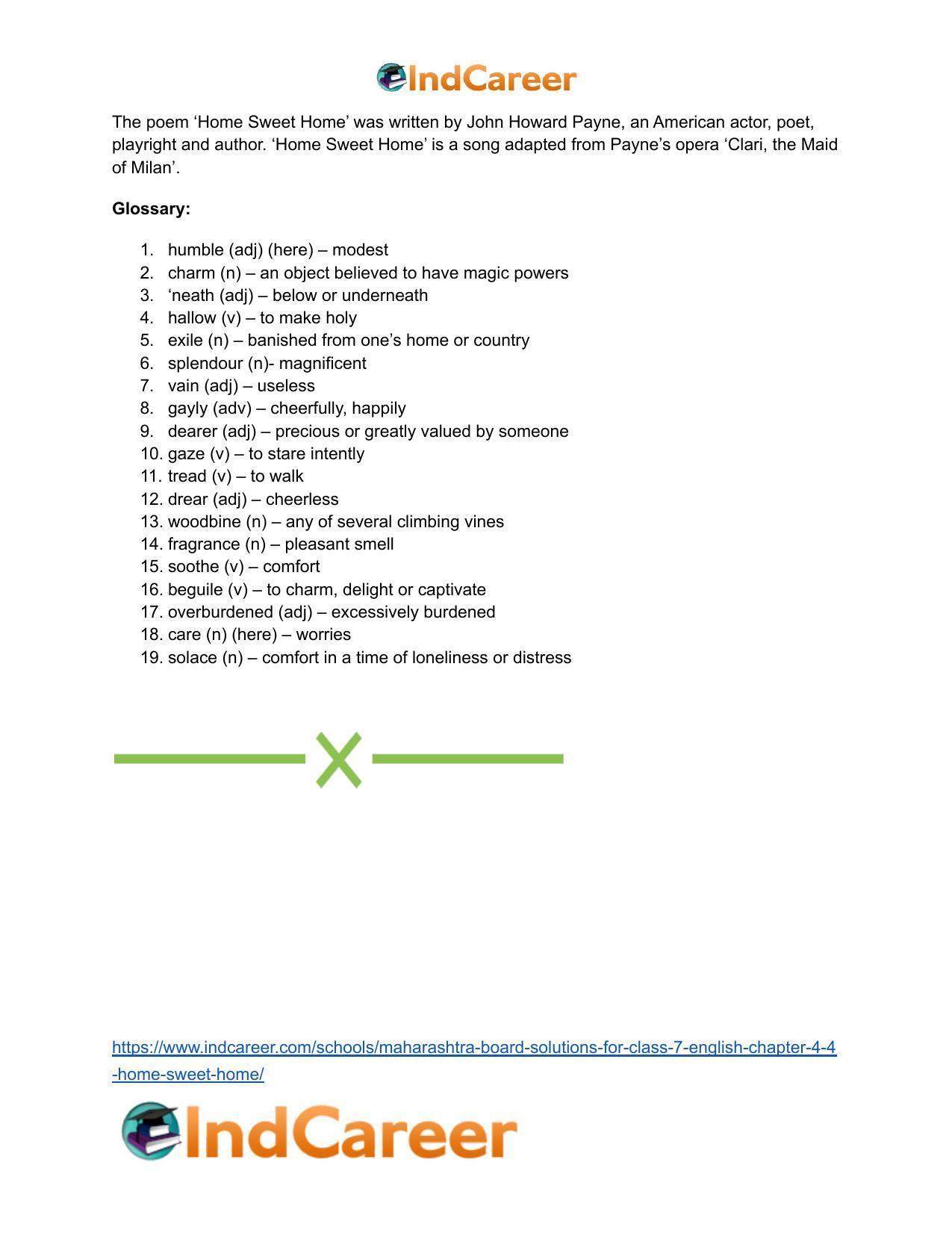 Maharashtra Board Solutions for Class 7- English: Chapter 4.4- Home Sweet Home - Page 7
