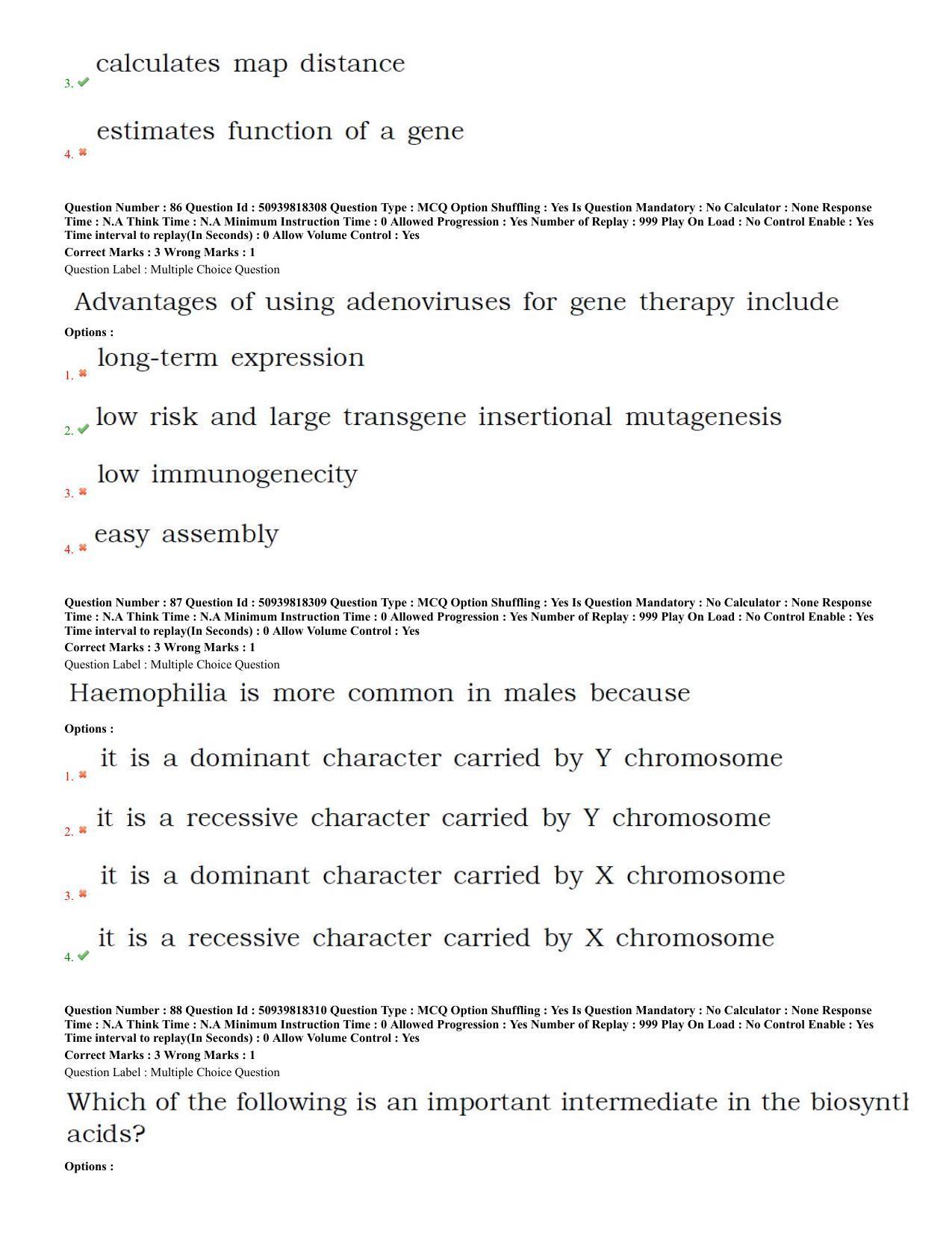 BHU RET Human and Clinical, Genetics (at Centre for Genetic 2020 Question Paper - Page 36