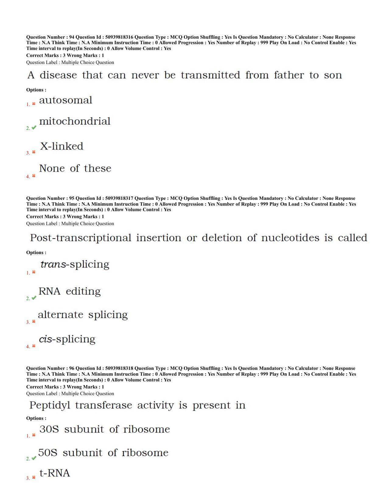 BHU RET Human and Clinical, Genetics (at Centre for Genetic 2020 Question Paper - Page 39