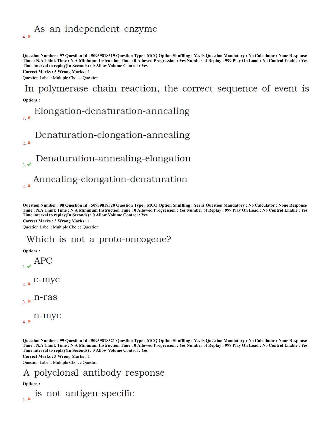 BHU RET Human and Clinical, Genetics (at Centre for Genetic 2020 Question Paper - Page 40