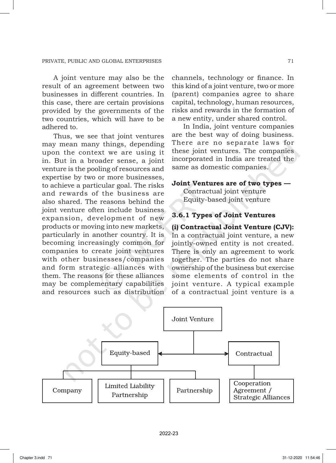 NCERT Book for Class 11 Business Studies Chapter 3 Private, Public and Global Enterprises - Page 15