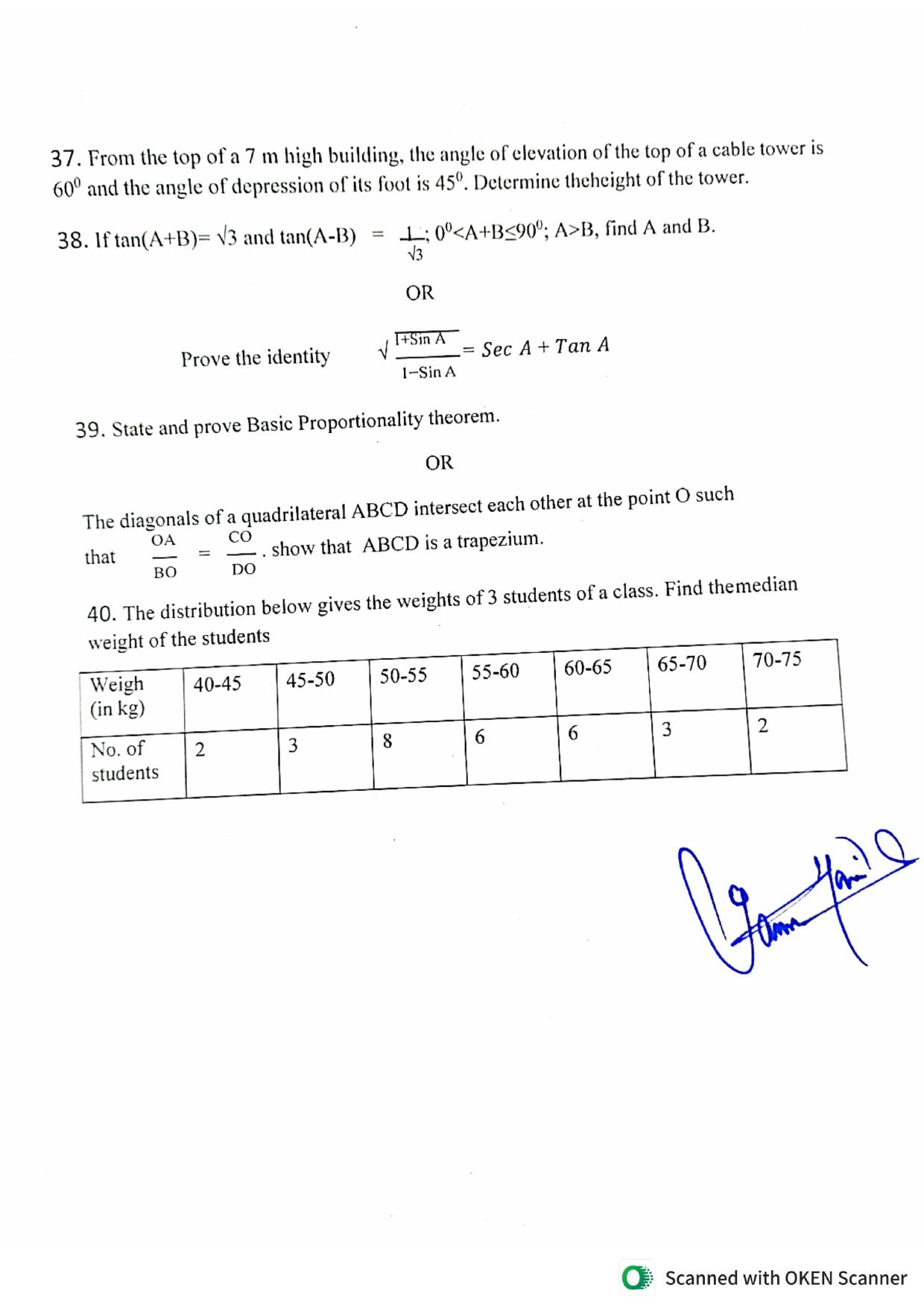 JKBOSE Class 10 Maths 2024 Model Question Paper - Page 5