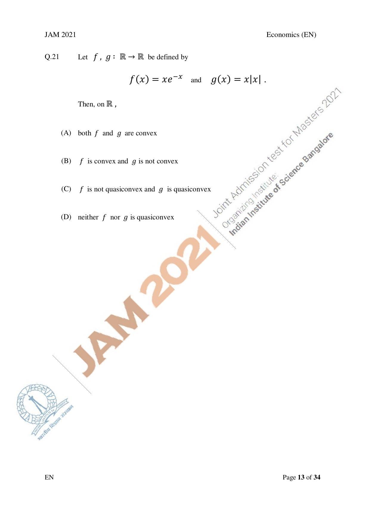JAM 2021: EN Question Paper - Page 13