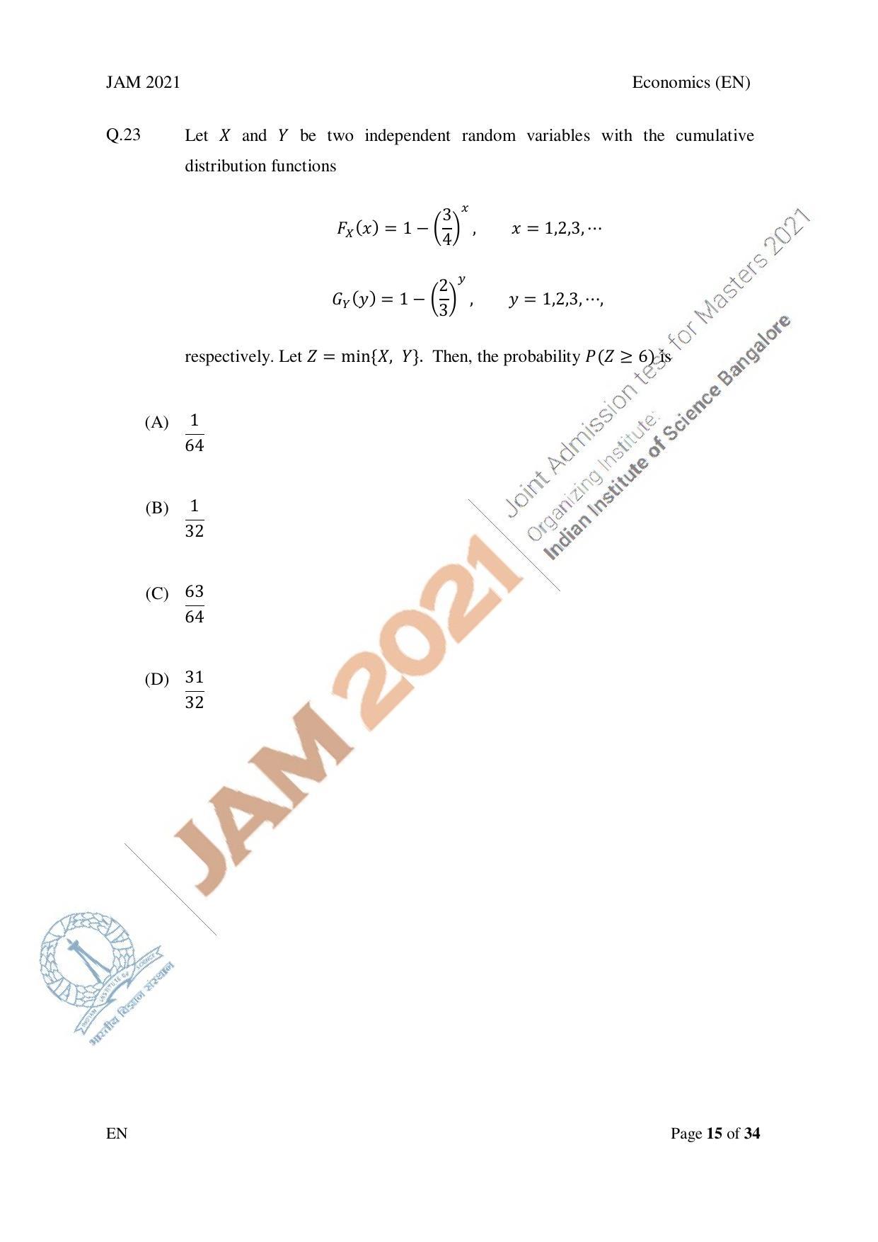 JAM 2021: EN Question Paper - Page 15