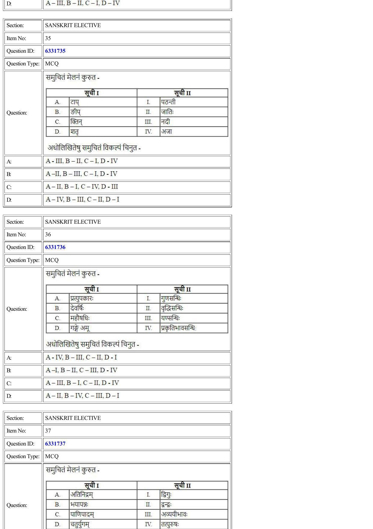 CUET 2022 Question Paper of Sanskrit Elective - Page 10