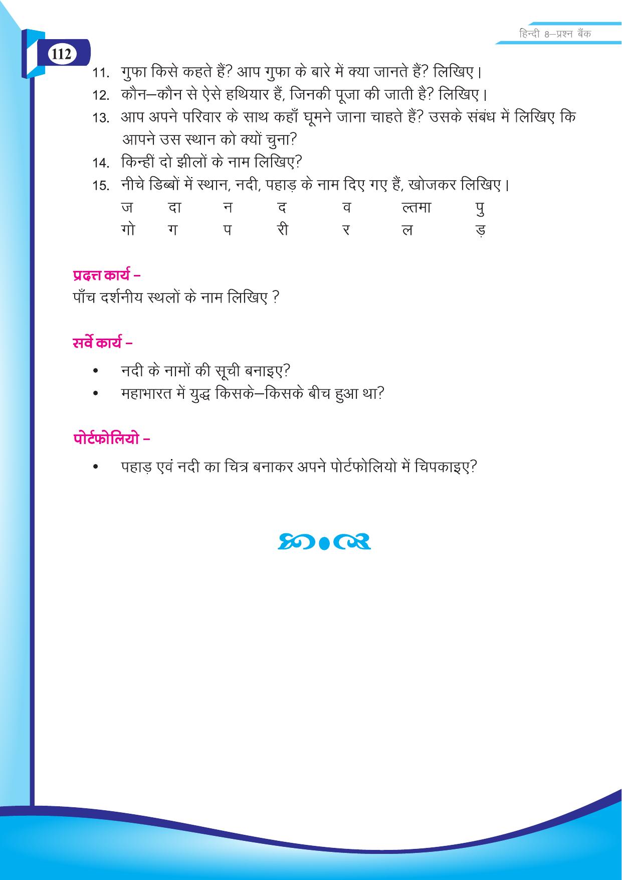 Chhattisgarh Board Class 8 Hindi Question Bank - Page 21