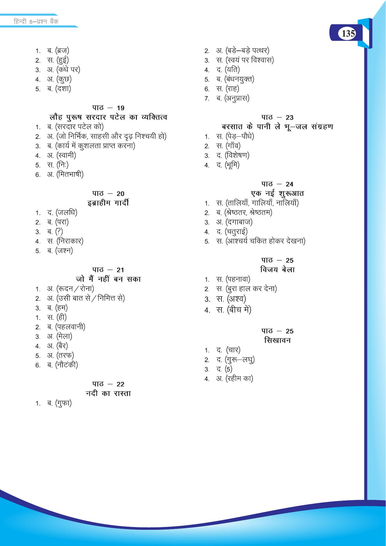 Chhattisgarh Board Class 8 Hindi Question Bank - Page 44