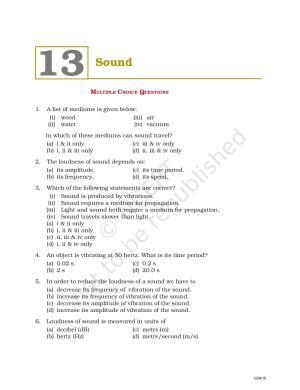 NCERT Exemplar Book for Class 8 Science: Chapter 13- Sound