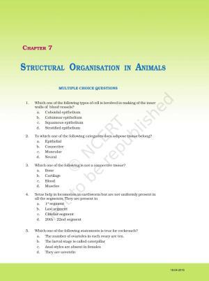 NCERT Exemplar Book for Class 11 Biology: Chapter 7 Structural Organisation in Animals