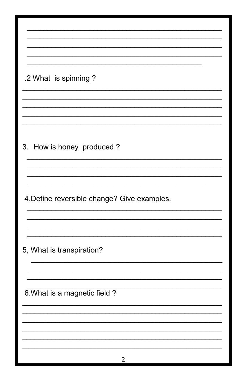 CBSE Worksheets for Class 6 Science Assignment 69 - Page 2