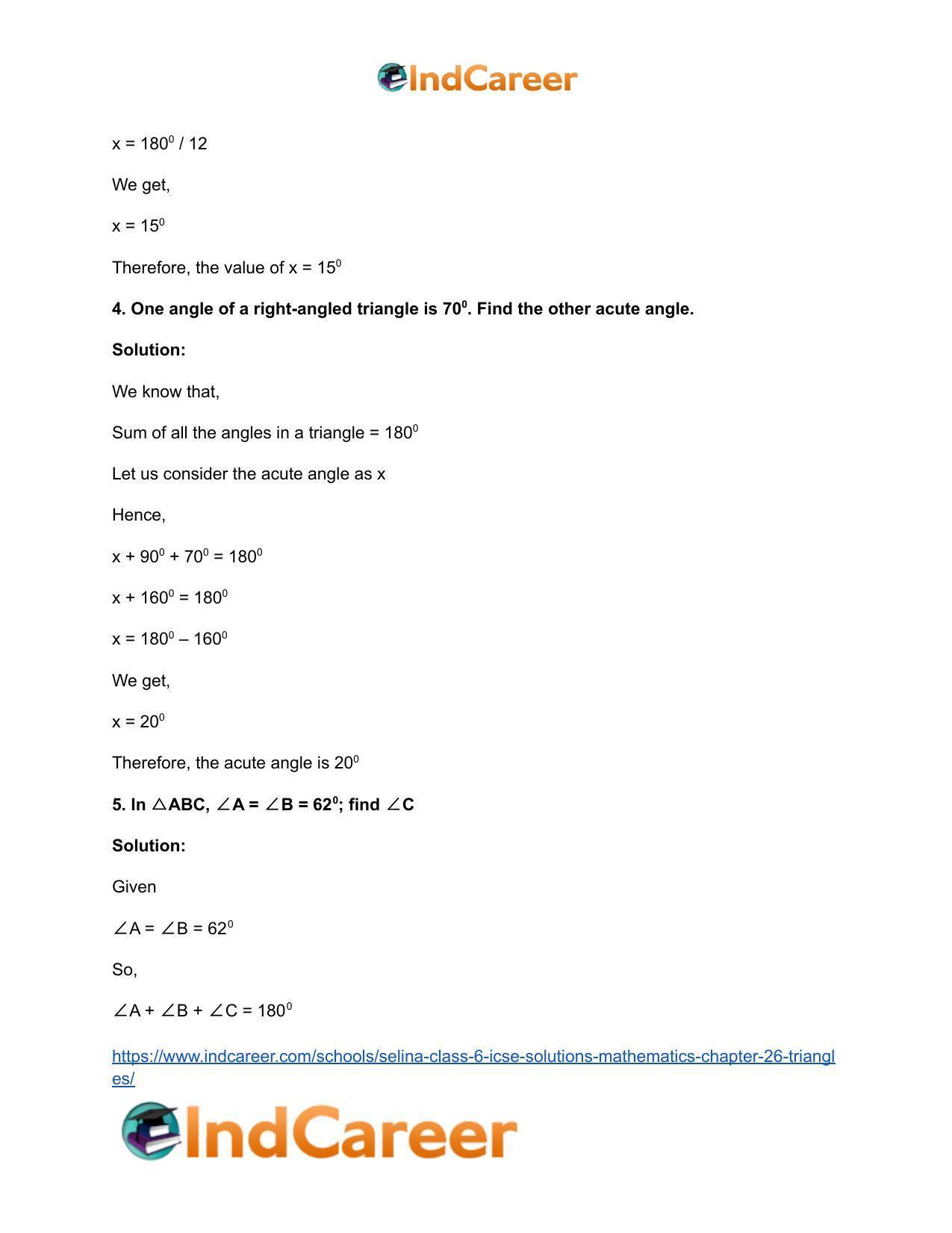 Selina Class 6 ICSE Solutions Mathematics : Chapter 26- Triangles - Page 7