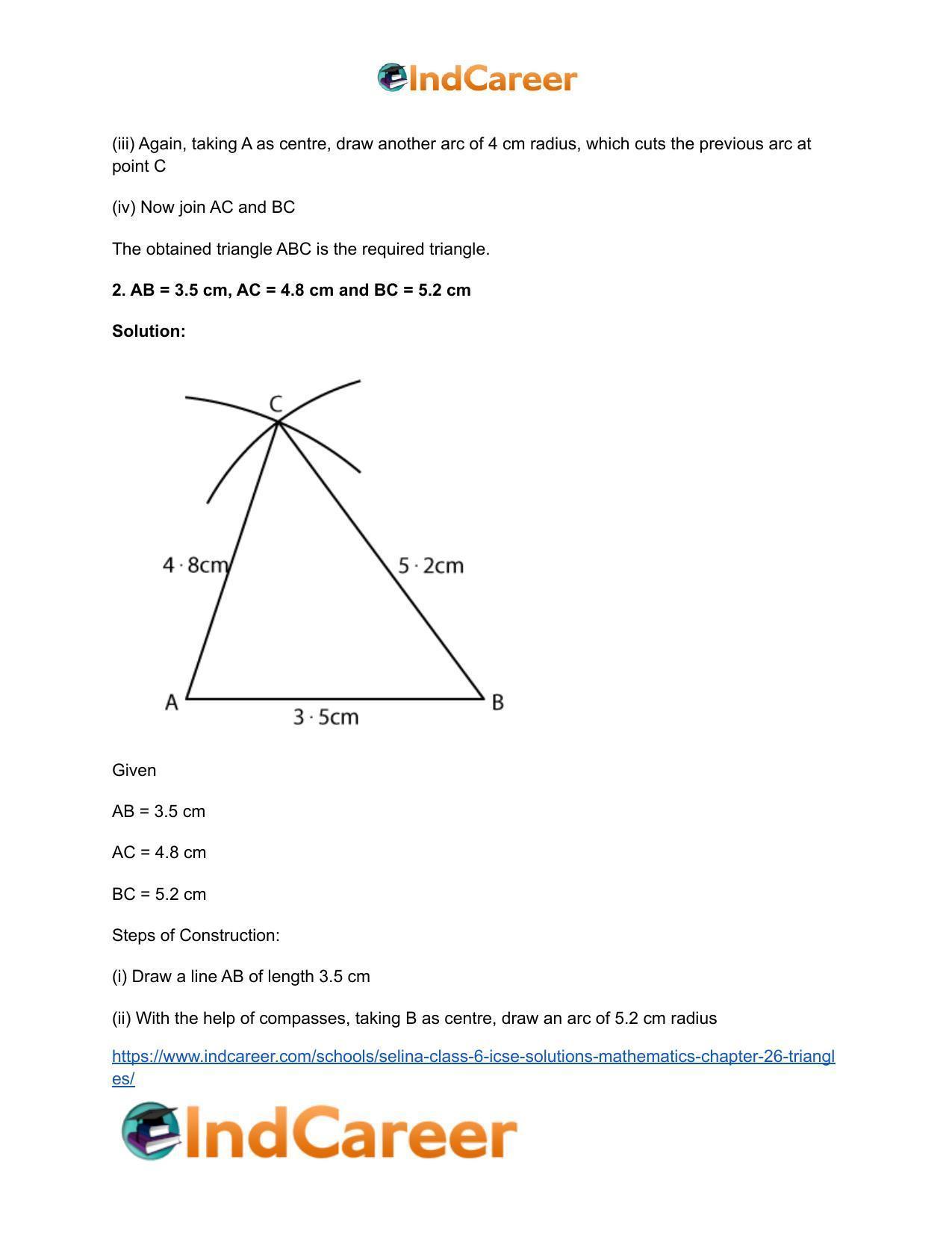 Selina Class 6 ICSE Solutions Mathematics : Chapter 26- Triangles - Page 15