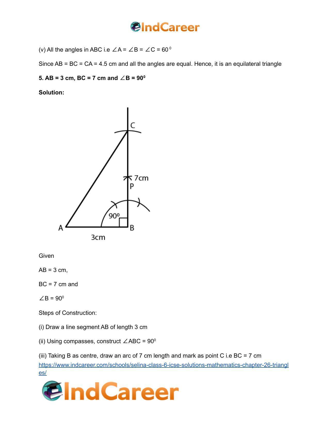 Selina Class 6 ICSE Solutions Mathematics : Chapter 26- Triangles - Page 18