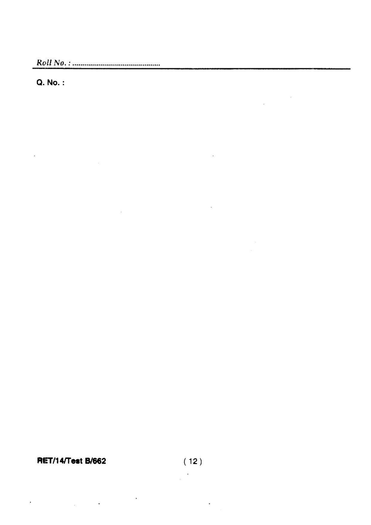 BHU RET Surgical Oncology 2014 Question Paper - Page 14