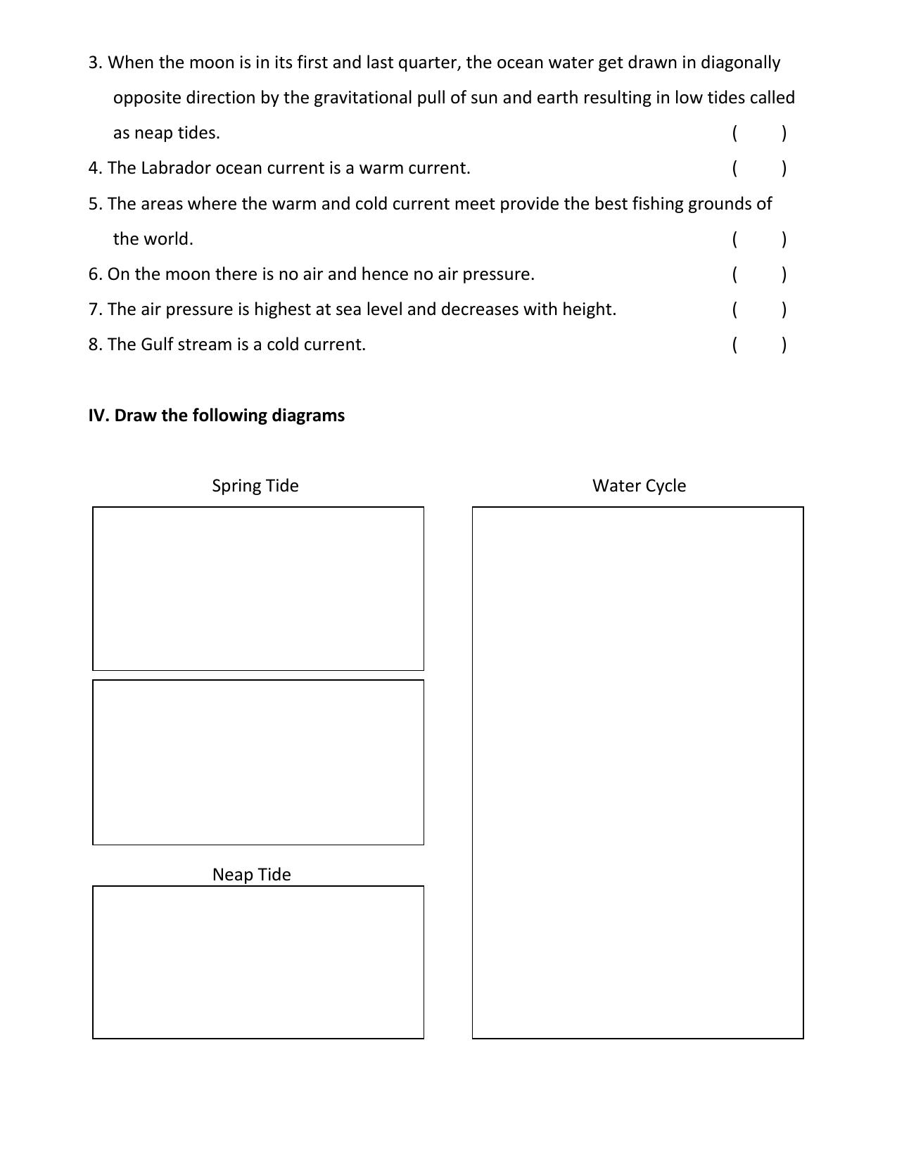 CBSE Worksheets for Class 7 Geography Water Assignment 2 - Page 2