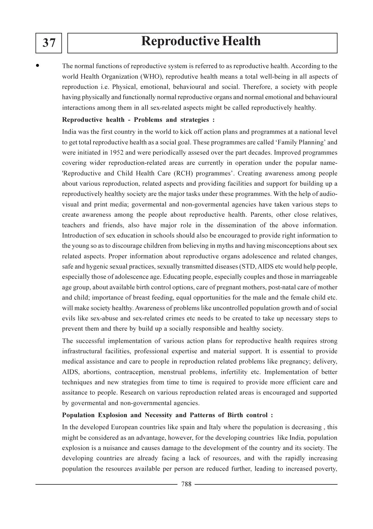 GSEB HSC Biology Question Paper (English Medium)- Chapter 37 - Page 1