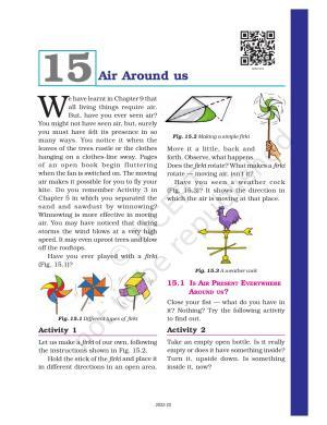 NCERT Book for Class 6 Science: Chapter 15-Air Around Us