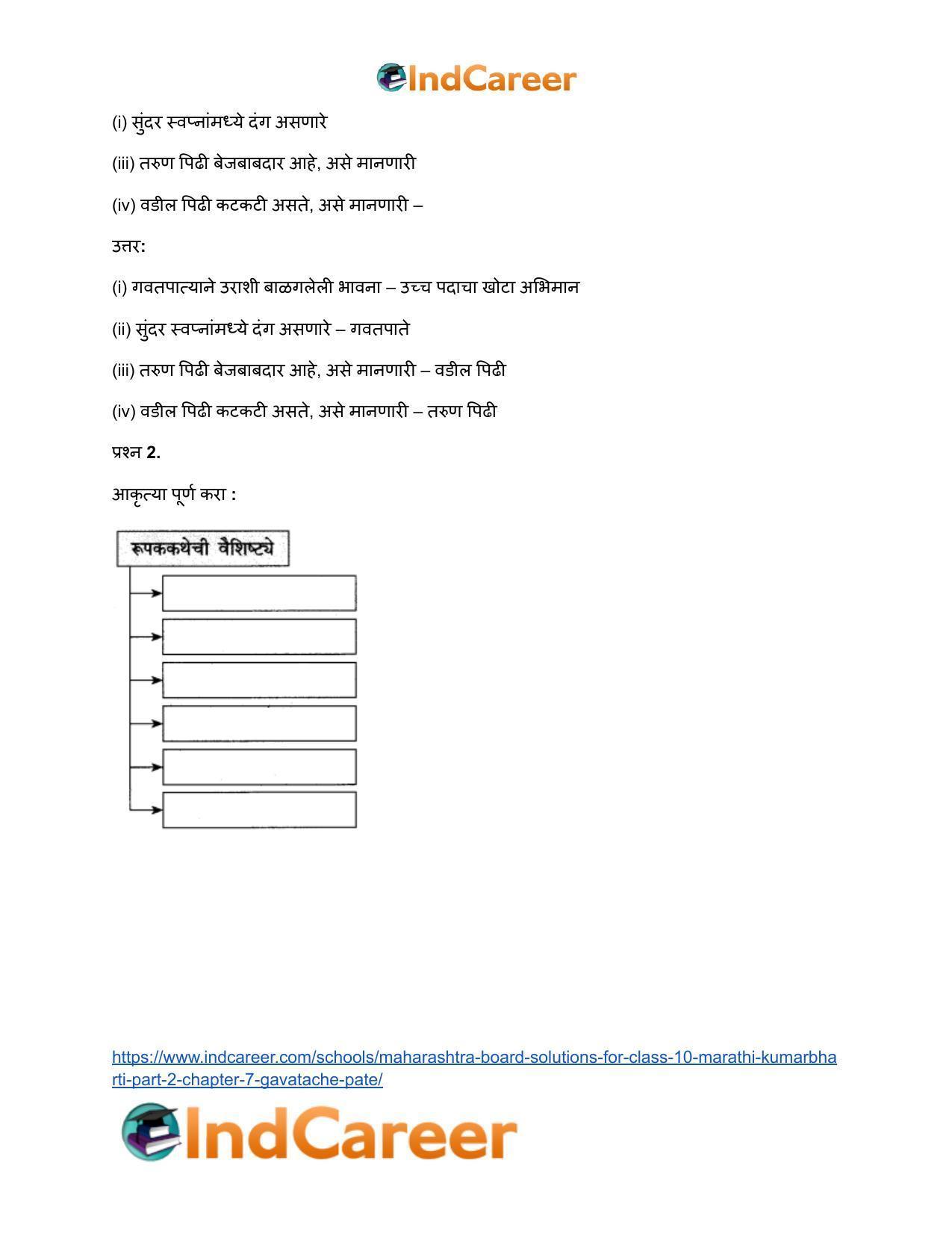 Maharashtra Board Solutions for Class 10- Marathi Kumarbharti (Part- 1): Chapter 7- गवताचे पाते - Page 11