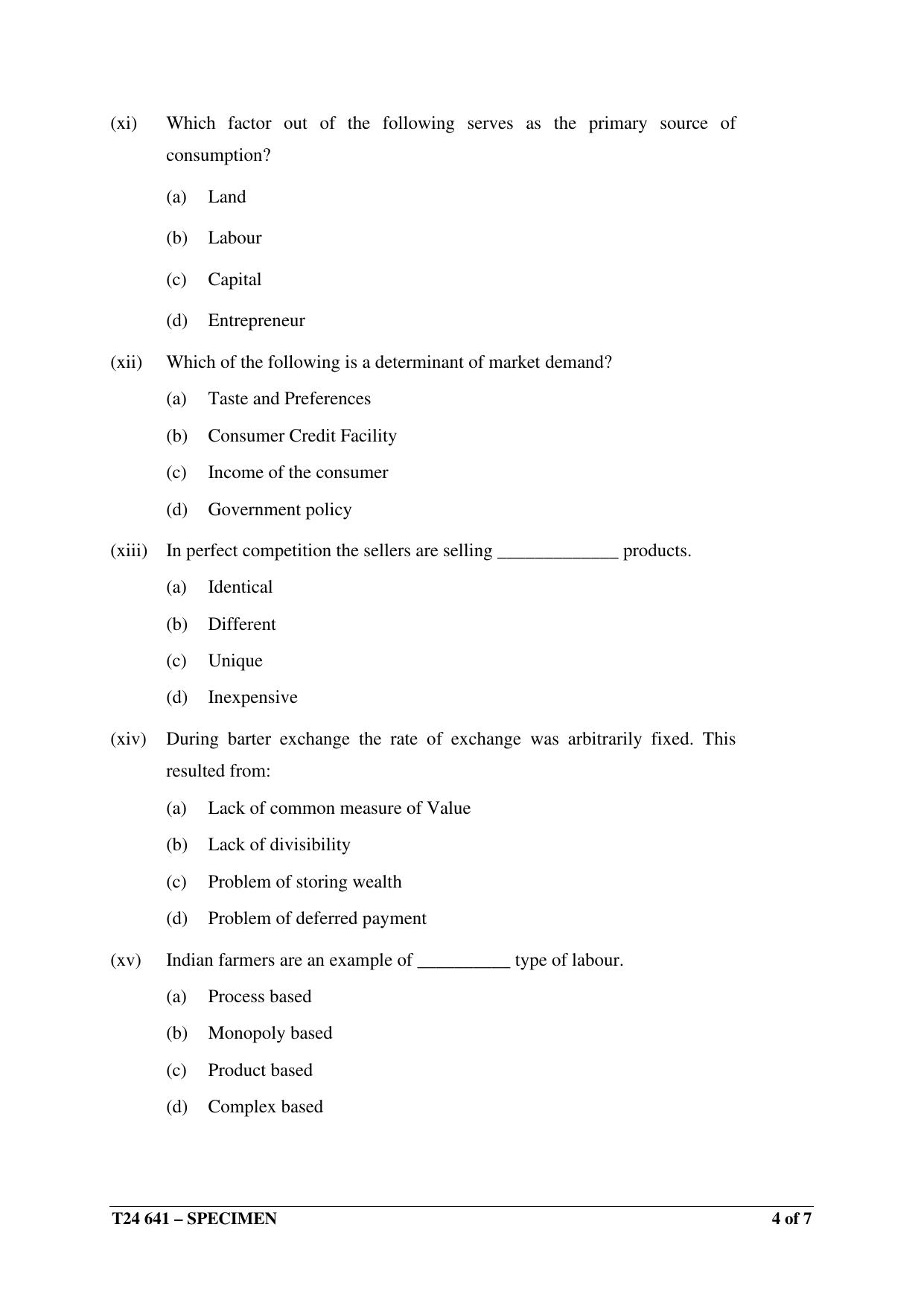 ICSE Class 10  2024 Economics Sample Paper - Page 4