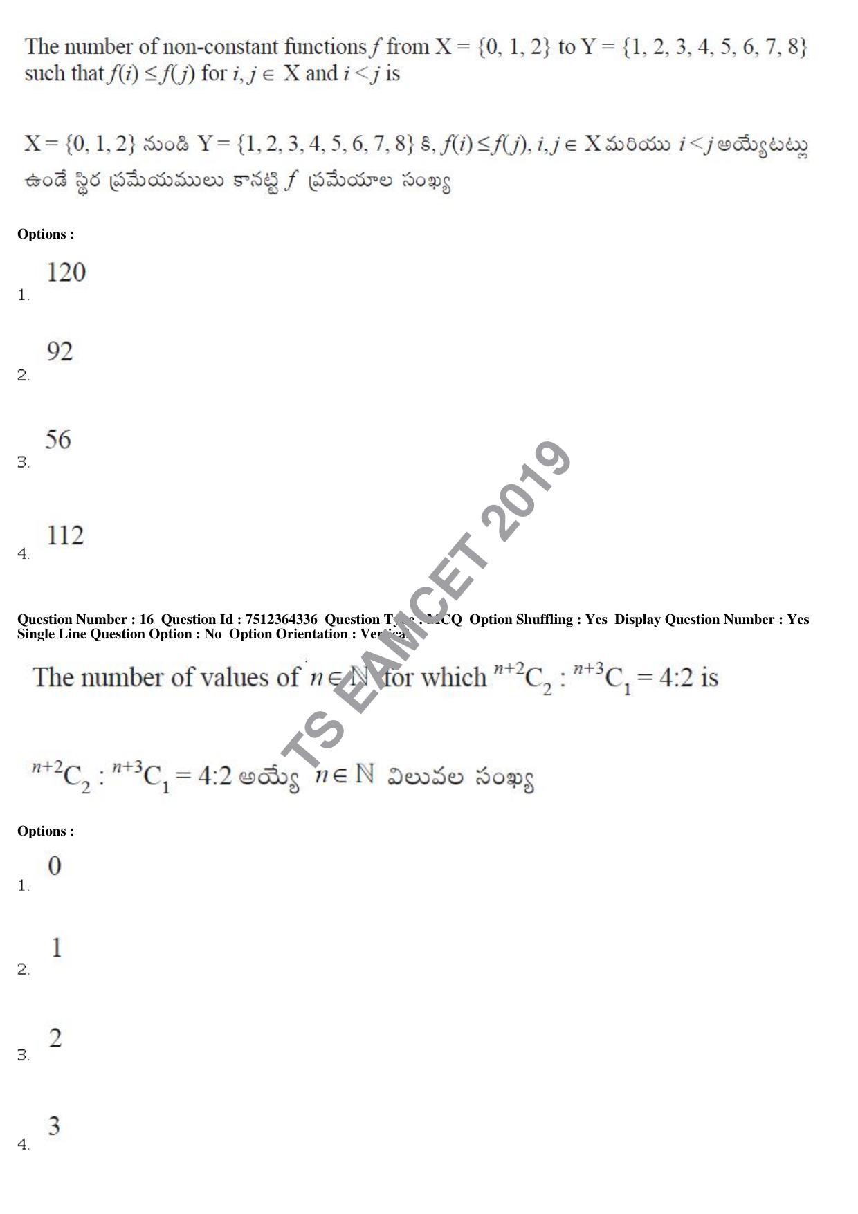 TS EAMCET 2019 Engineering Question Paper with Key (3 May 2019 Afternoon) - Page 11