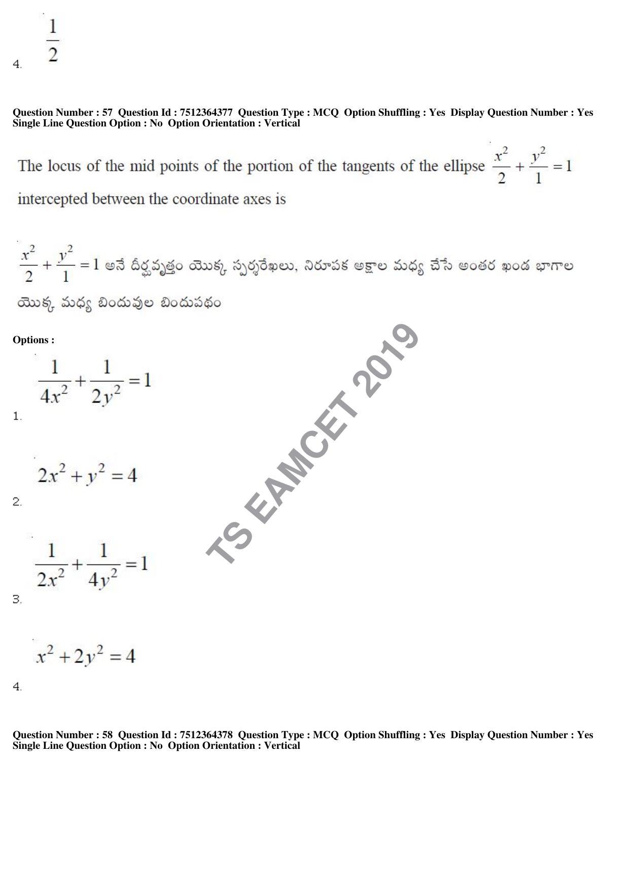 TS EAMCET 2019 Engineering Question Paper with Key (3 May 2019 Afternoon) - Page 39