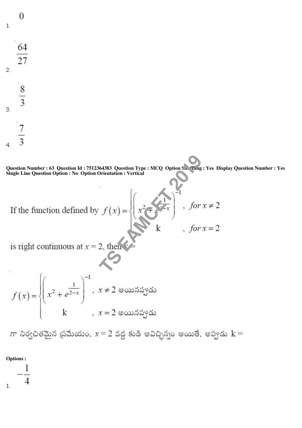 TS EAMCET 2019 Engineering Question Paper with Key (3 May 2019 Afternoon) - Page 43