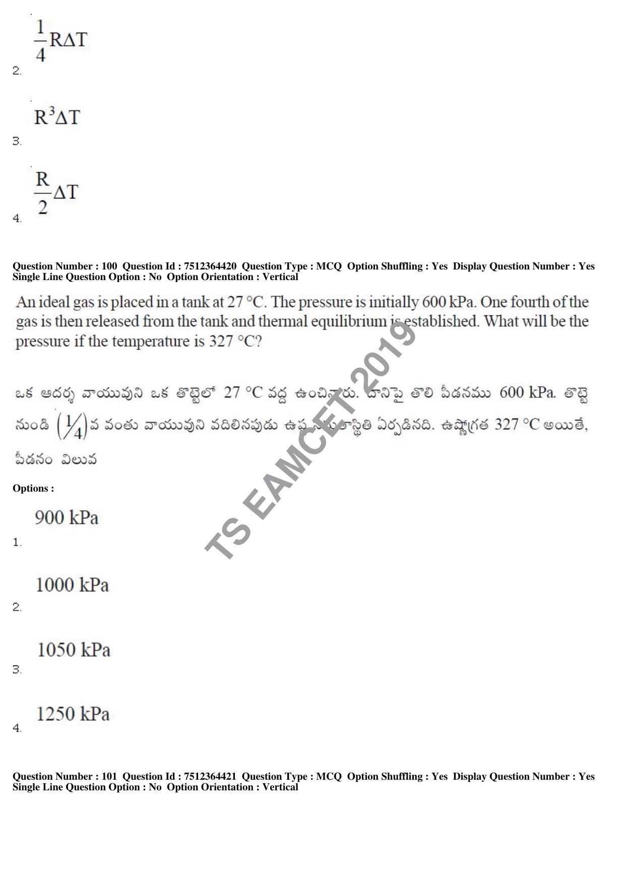 TS EAMCET 2019 Engineering Question Paper with Key (3 May 2019 Afternoon) - Page 73