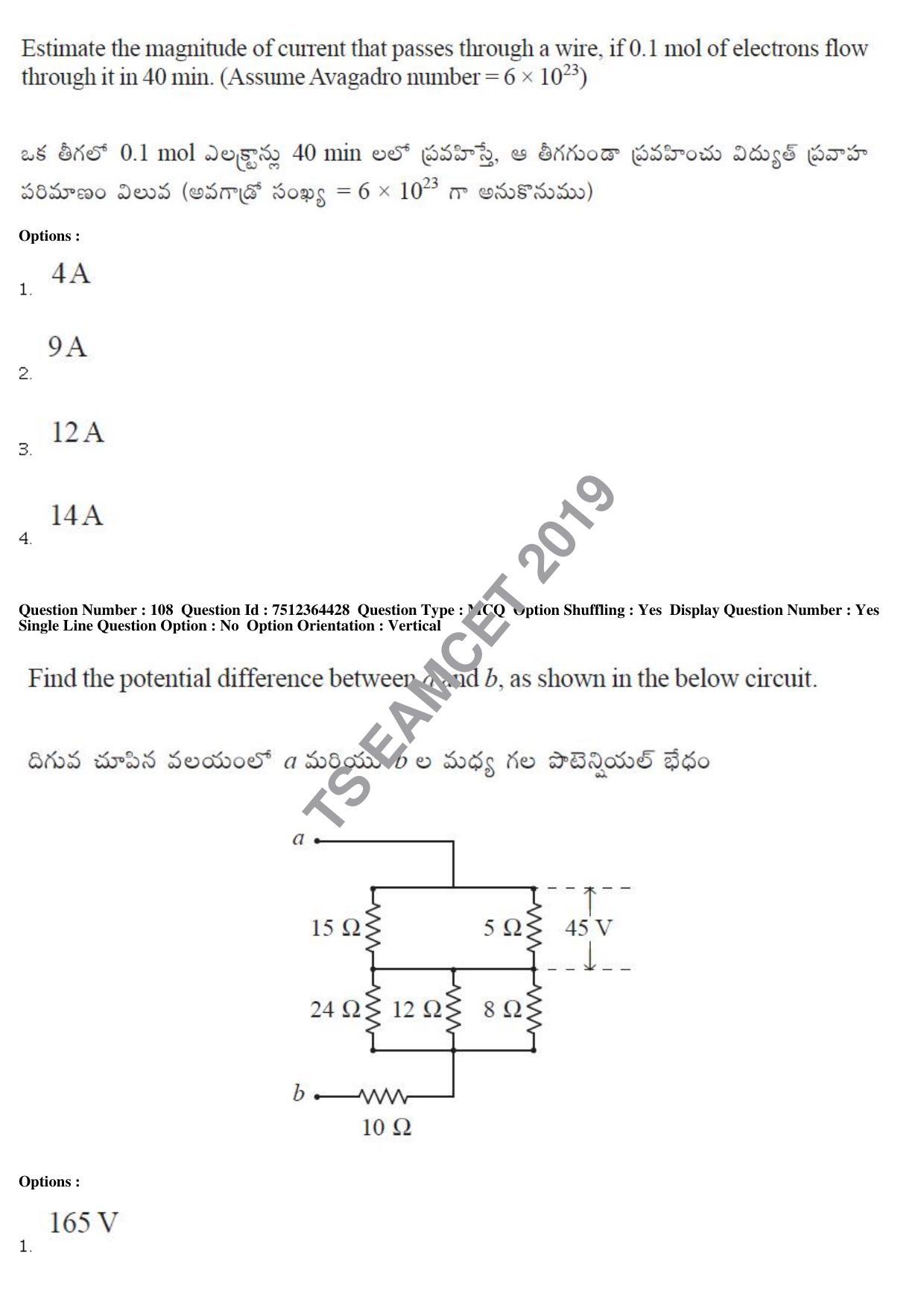 TS EAMCET 2019 Engineering Question Paper with Key (3 May 2019 Afternoon) - Page 78