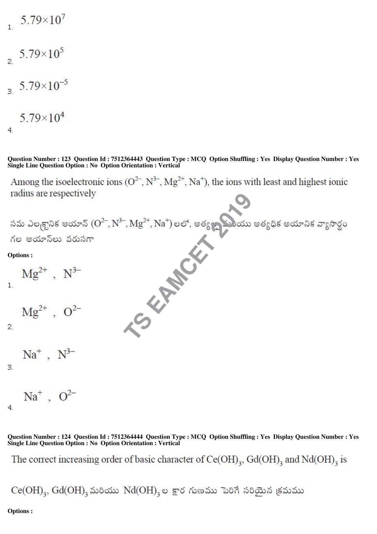 TS EAMCET 2019 Engineering Question Paper with Key (3 May 2019 Afternoon) - Page 89