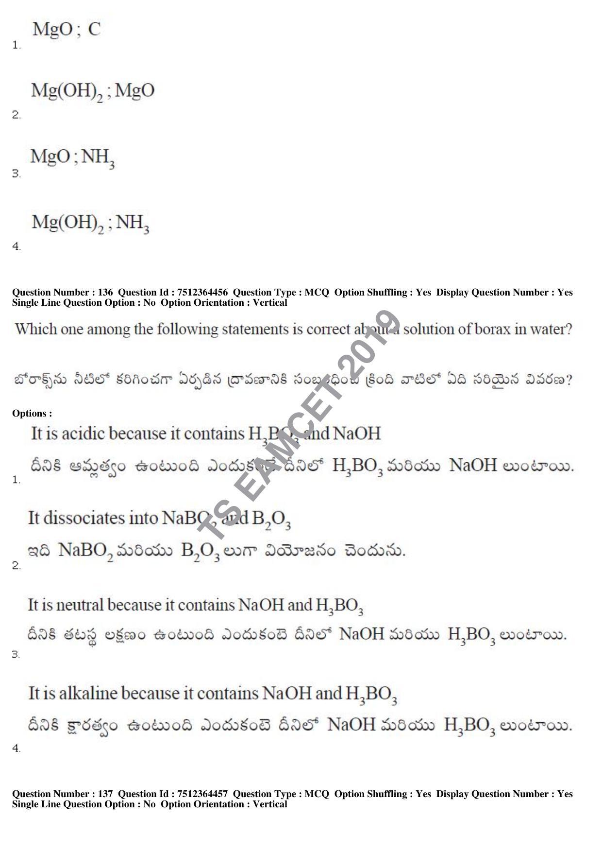 TS EAMCET 2019 Engineering Question Paper with Key (3 May 2019 Afternoon) - Page 98