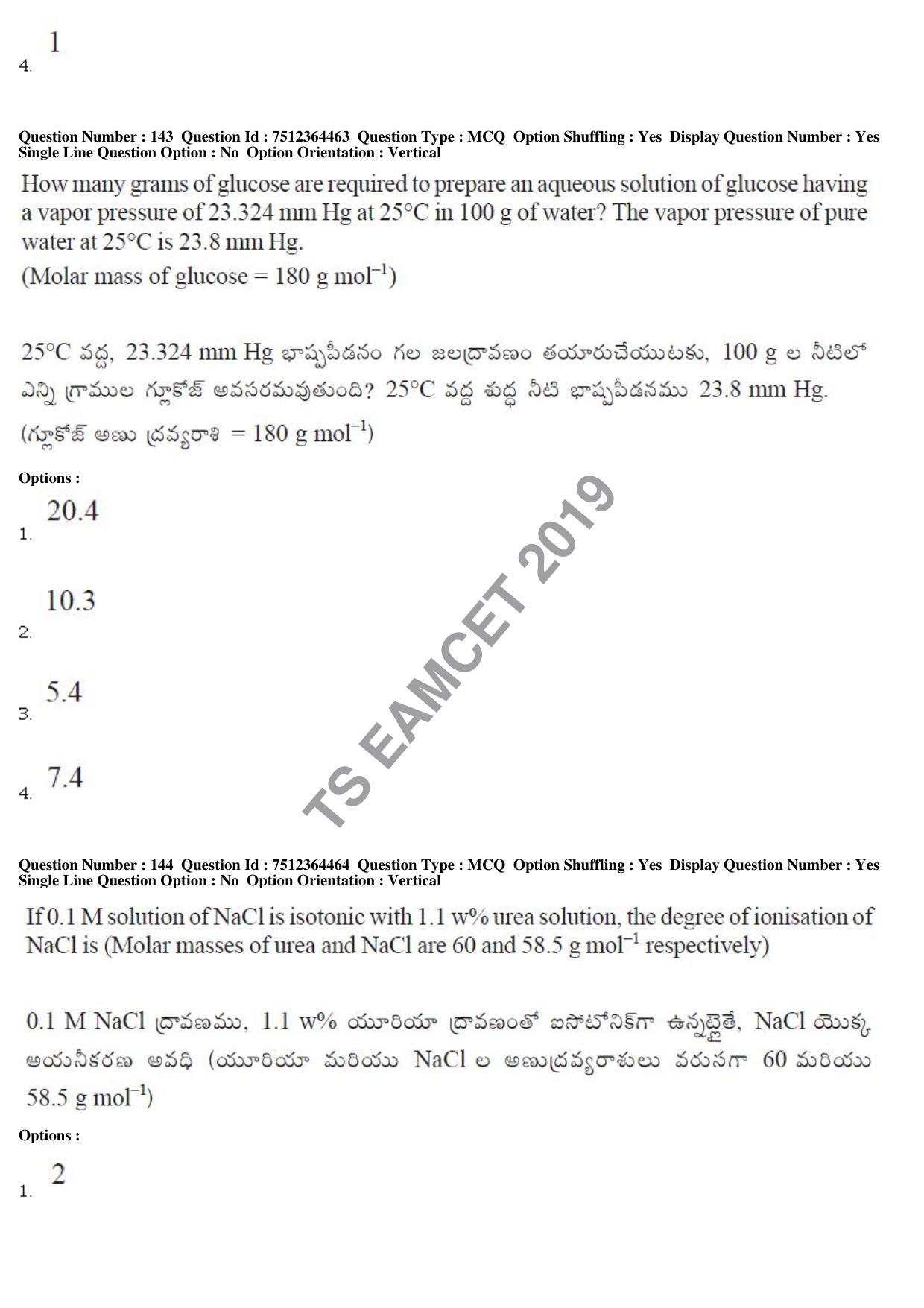 TS EAMCET 2019 Engineering Question Paper with Key (3 May 2019 Afternoon) - Page 104