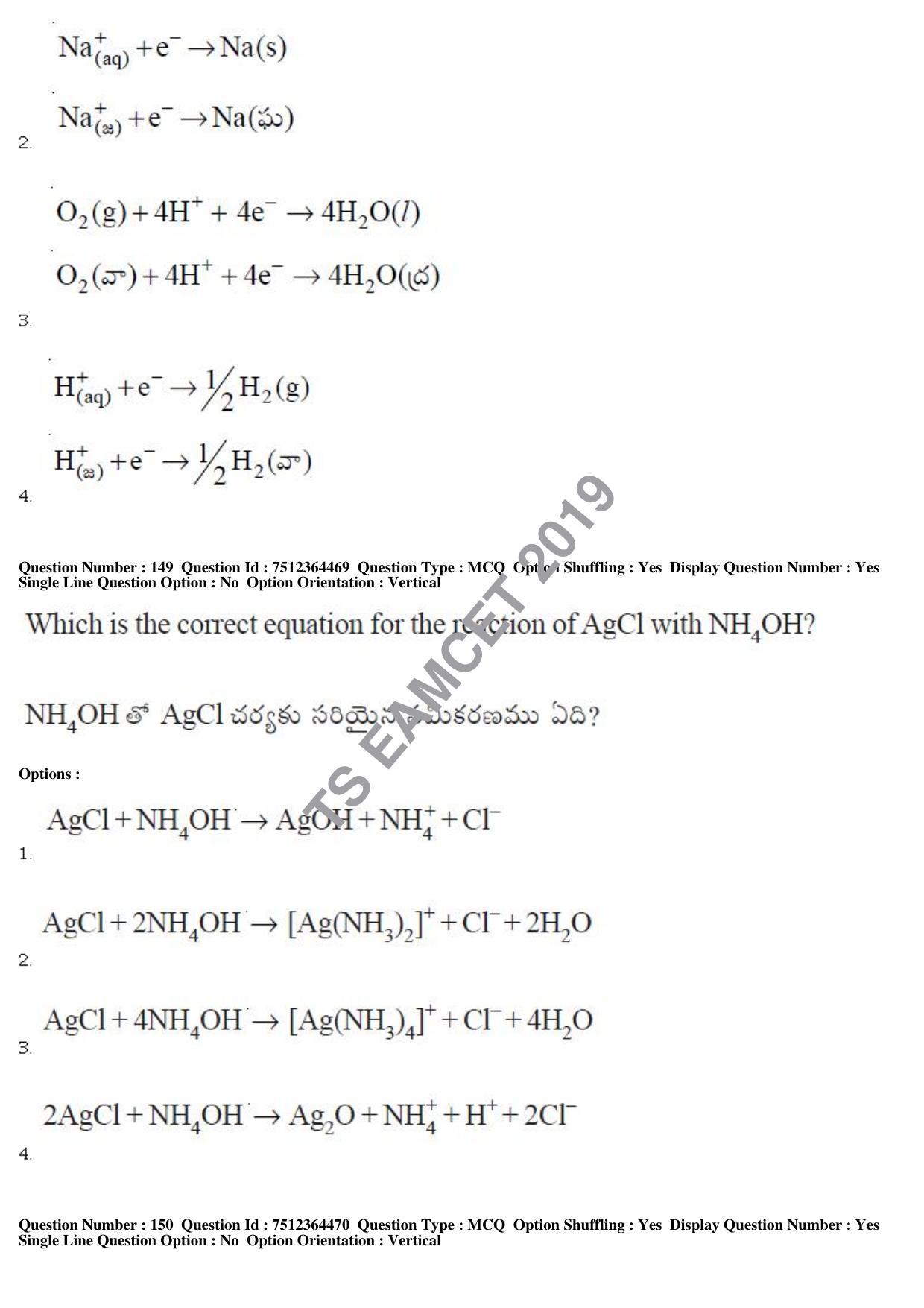 TS EAMCET 2019 Engineering Question Paper with Key (3 May 2019 Afternoon) - Page 108
