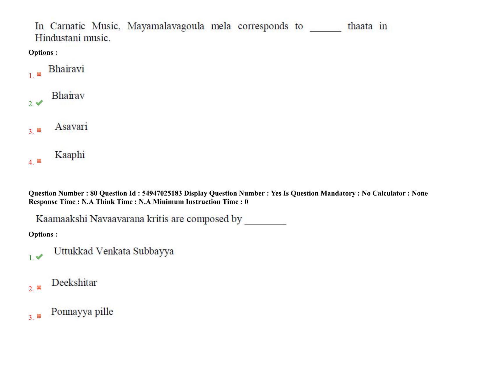 AP RCET 2022: Music - 18-10-2022 (Tuesday) Session-I: Question Paper With keys - Page 61