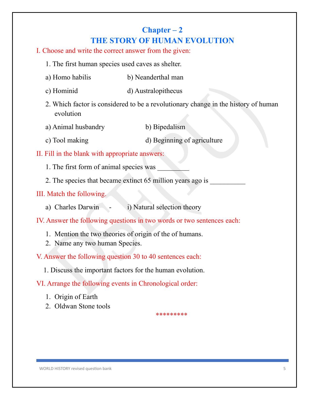 Karnataka 1st PUC Question Bank 2025 - History English - Page 5