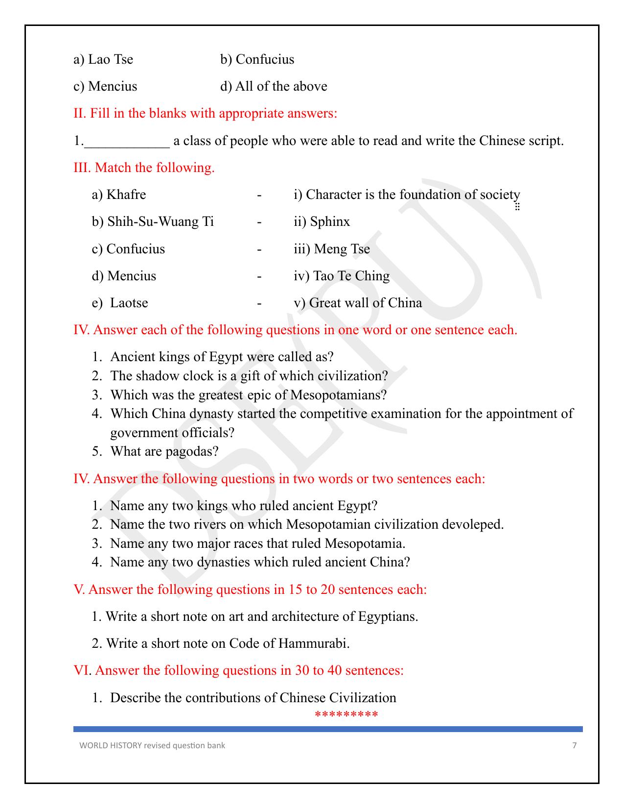 Karnataka 1st PUC Question Bank 2025 - History English - Page 7