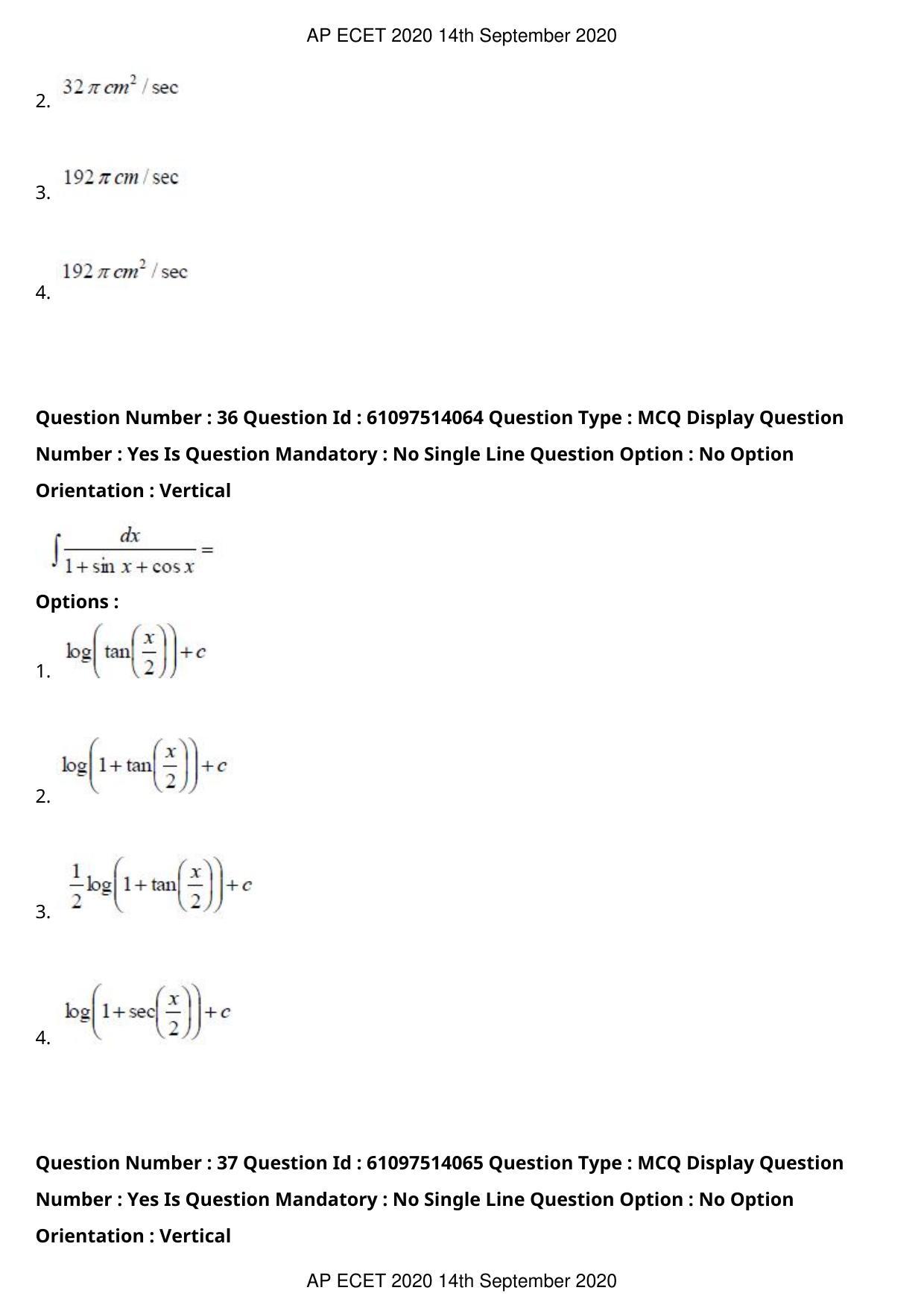 AP ECET 2020 - Electronics and Communication (Preview) Question Paper With Preliminary Keys - Page 21
